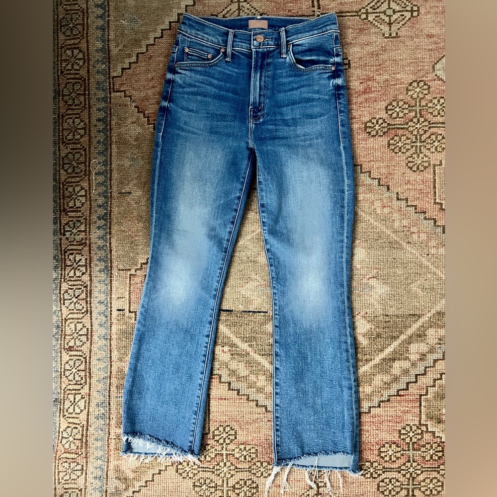 Mother Denim  - Insider Crop Step Fray - Out Of The Blue - Picture 4 of 8